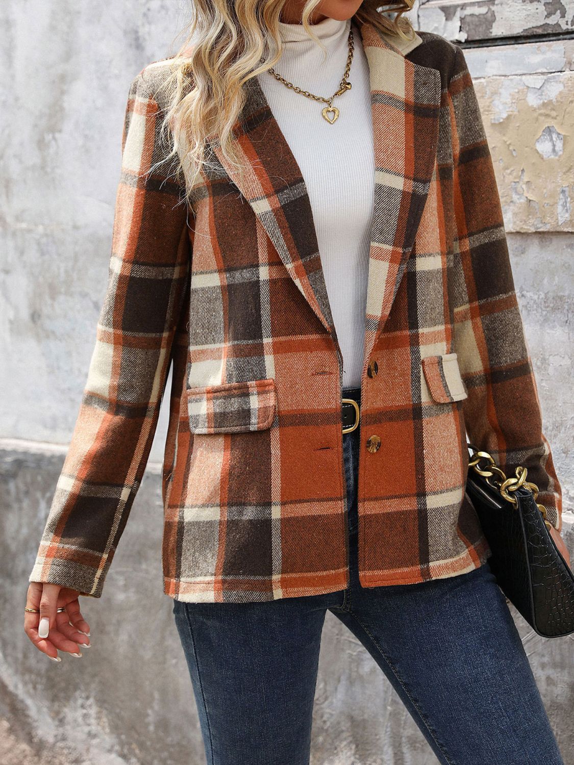Plaid Button Down Structured Blazer // Honeypot: New + Vintage High Quality Western Wear