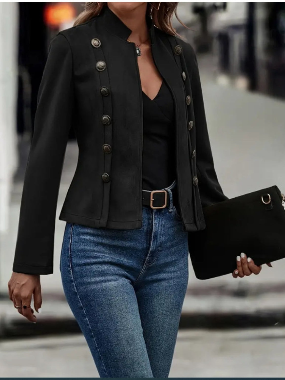 Decorative Button Open Front Long Sleeve Jacket // Honeypot: New + Vintage High Quality Western Wear
