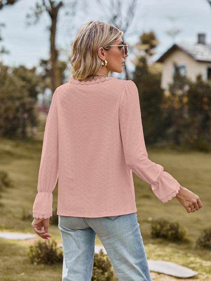 V-Neck Flounce Sleeve Blouse // Honeypot: New + Vintage High Quality Western Wear