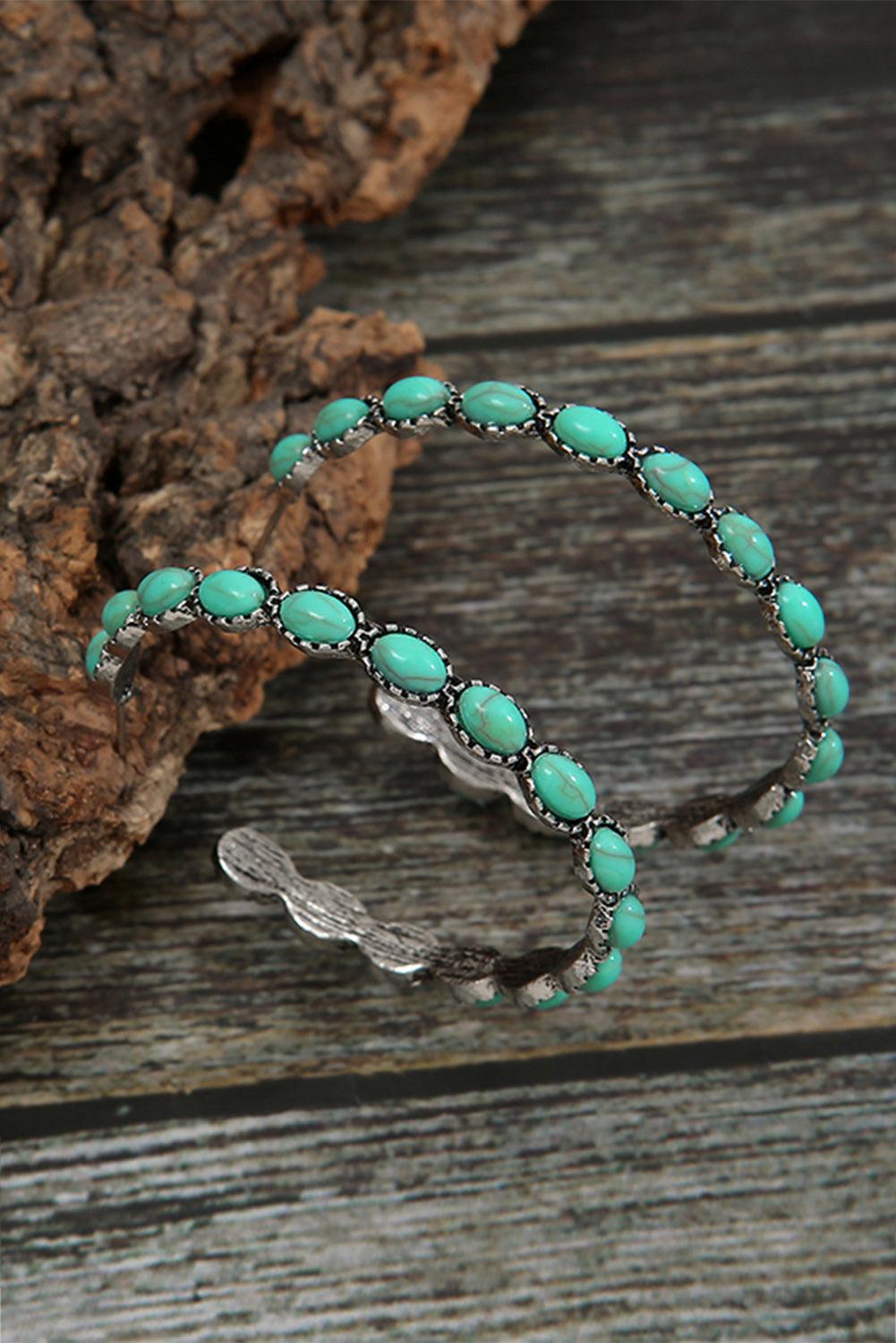 Turquoise Dupe Post Back Hoops // Honeypot: New + Vintage High Quality Western Wear
