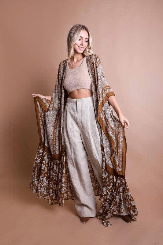 Paisley Tapestry Free Flow Kimono // Honeypot: New + Vintage High Quality Western Wear
