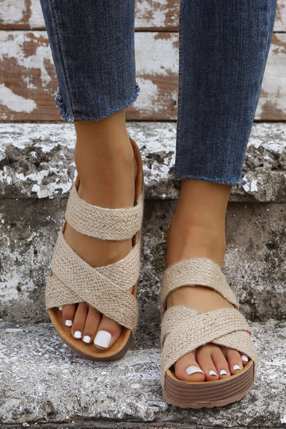 Woven Cross Criss Hollowed Slip-Ons // Honeypot: New + Vintage High Quality Western Wear