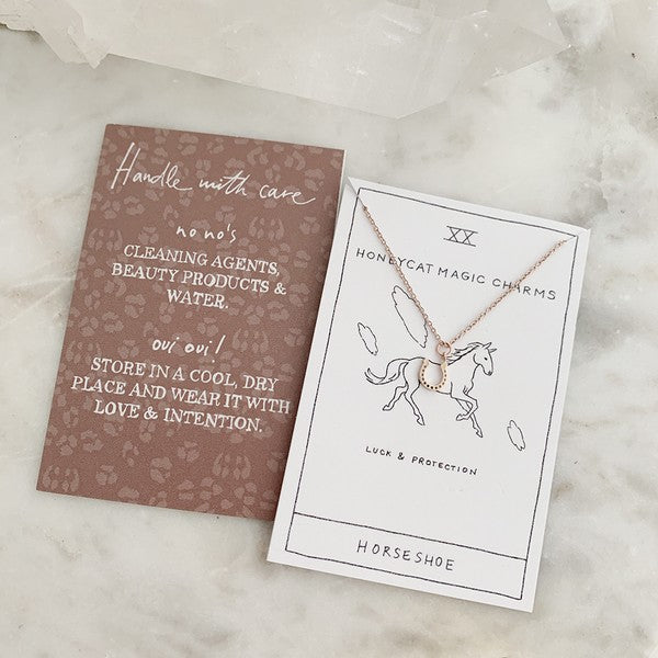 Dainty Lucky Charm Horseshoe Necklace // Honeypot: New + Vintage High Quality Western Wear