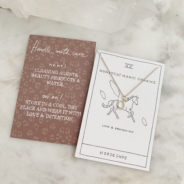 Dainty Lucky Charm Horseshoe Necklace // Honeypot: New + Vintage High Quality Western Wear