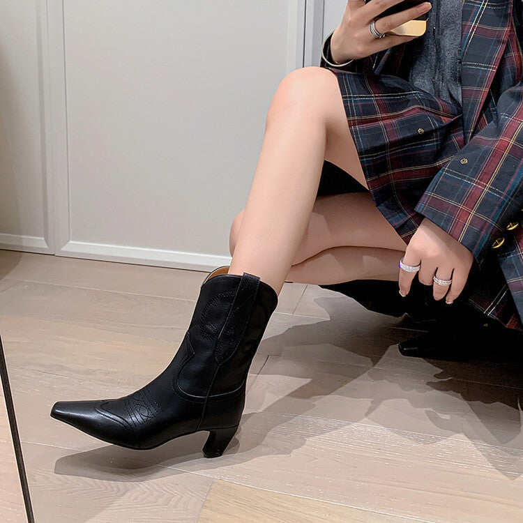 Leather Western Fashion Boots // Honeypot: New + Vintage High Quality Western Wear