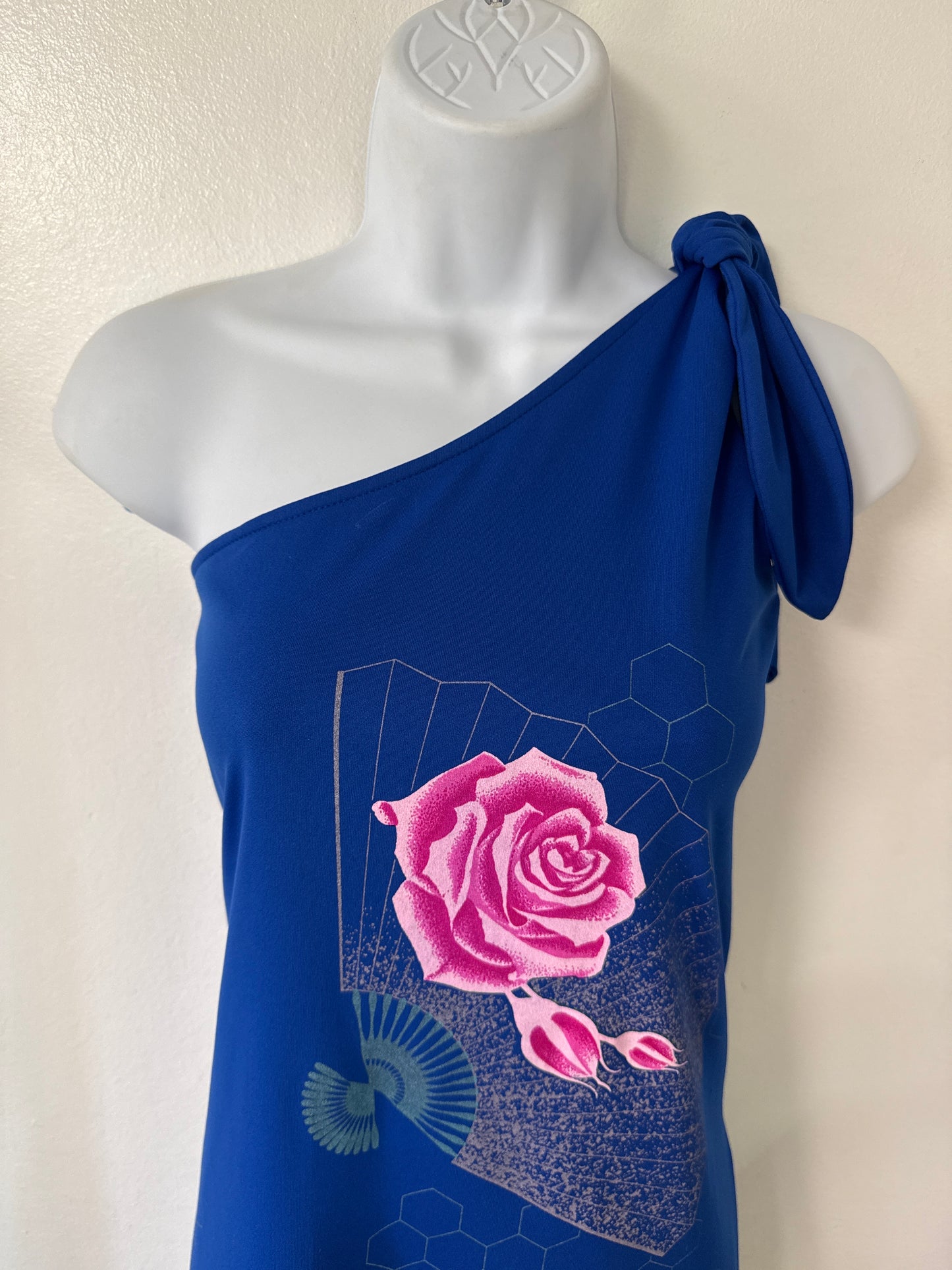70's Hawaiian One Shoulder Dress // Alfred Shaheen, 14