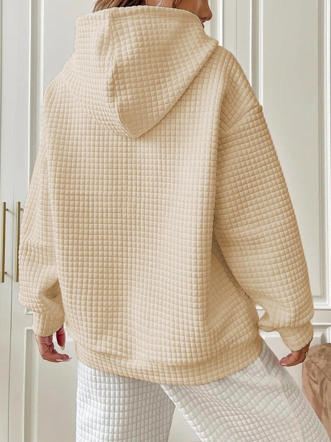 Textured Drawstring Drop Shoulder Hoodie // Honeypot: New + Vintage High Quality Western Wear
