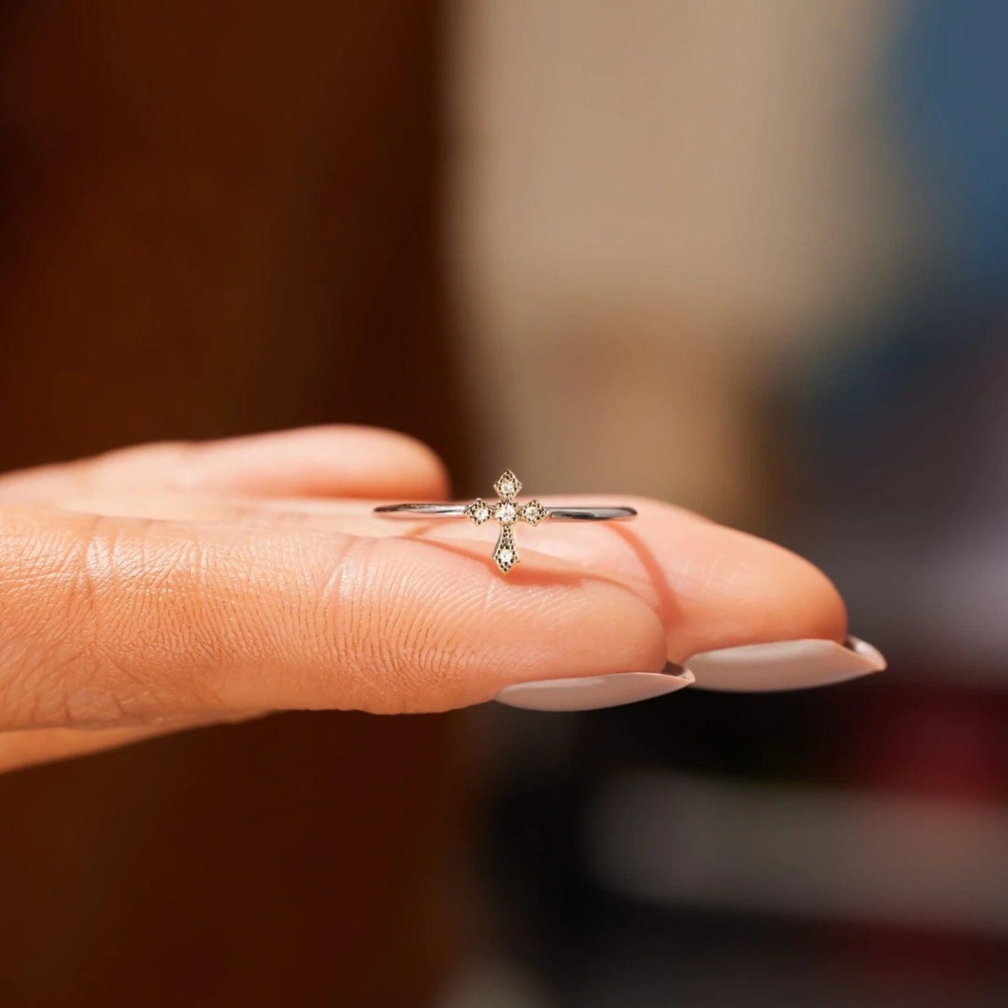 925 Sterling Silver Cross Ring // Honeypot: New + Vintage High Quality Western Wear