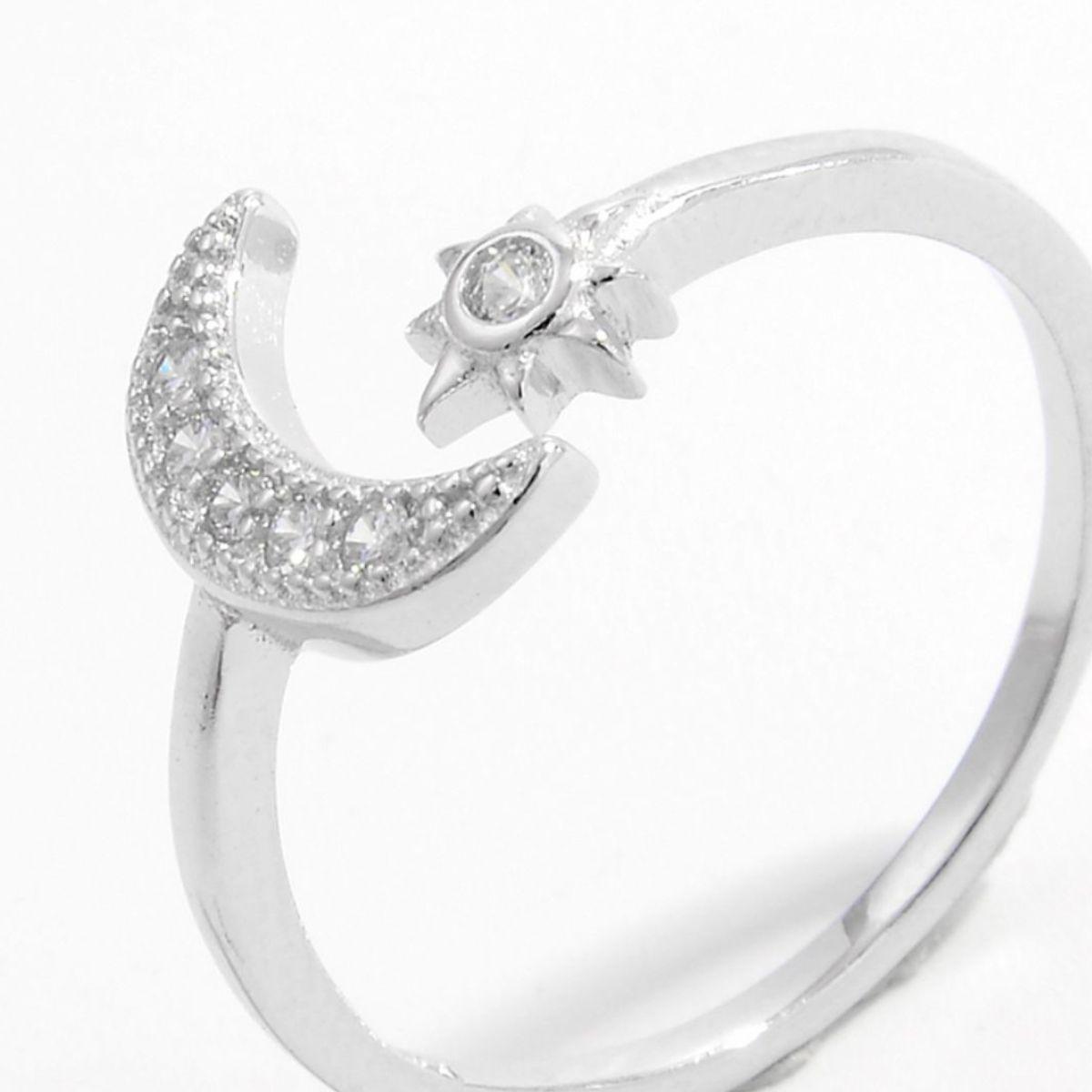 925 Sterling Silver Moon Open Ring // Honeypot: New + Vintage High Quality Western Wear