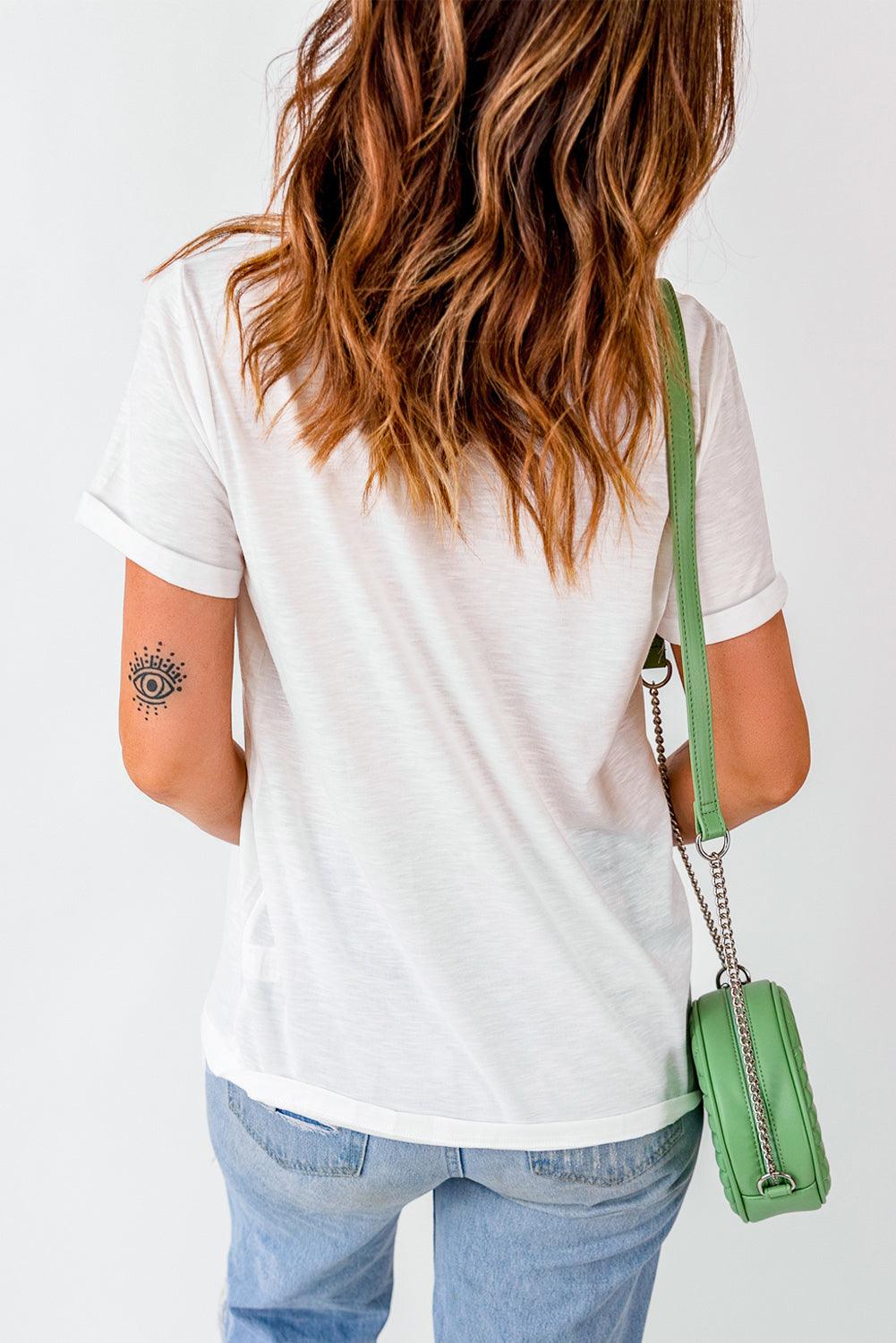 Cowboy Graphic Round Neck Short Sleeve T-Shirt // Honeypot: New + Vintage High Quality Western Wear