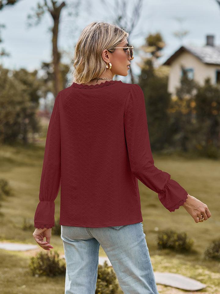 V-Neck Flounce Sleeve Blouse // Honeypot: New + Vintage High Quality Western Wear