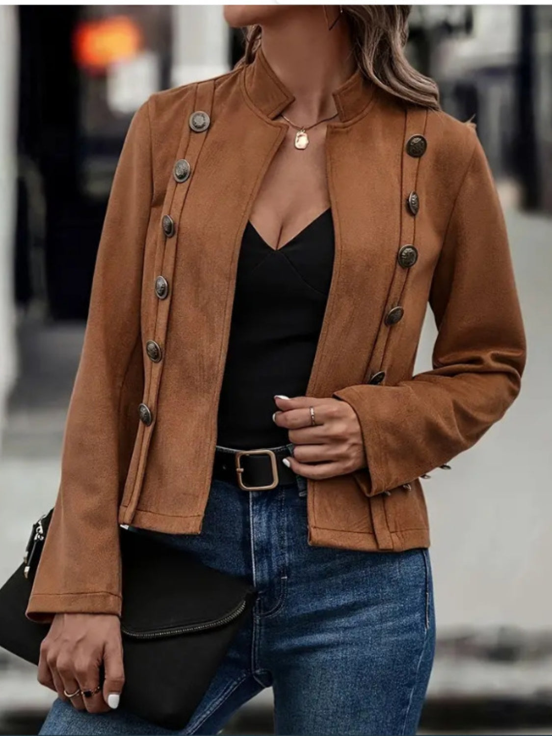Decorative Button Open Front Long Sleeve Jacket // Honeypot: New + Vintage High Quality Western Wear