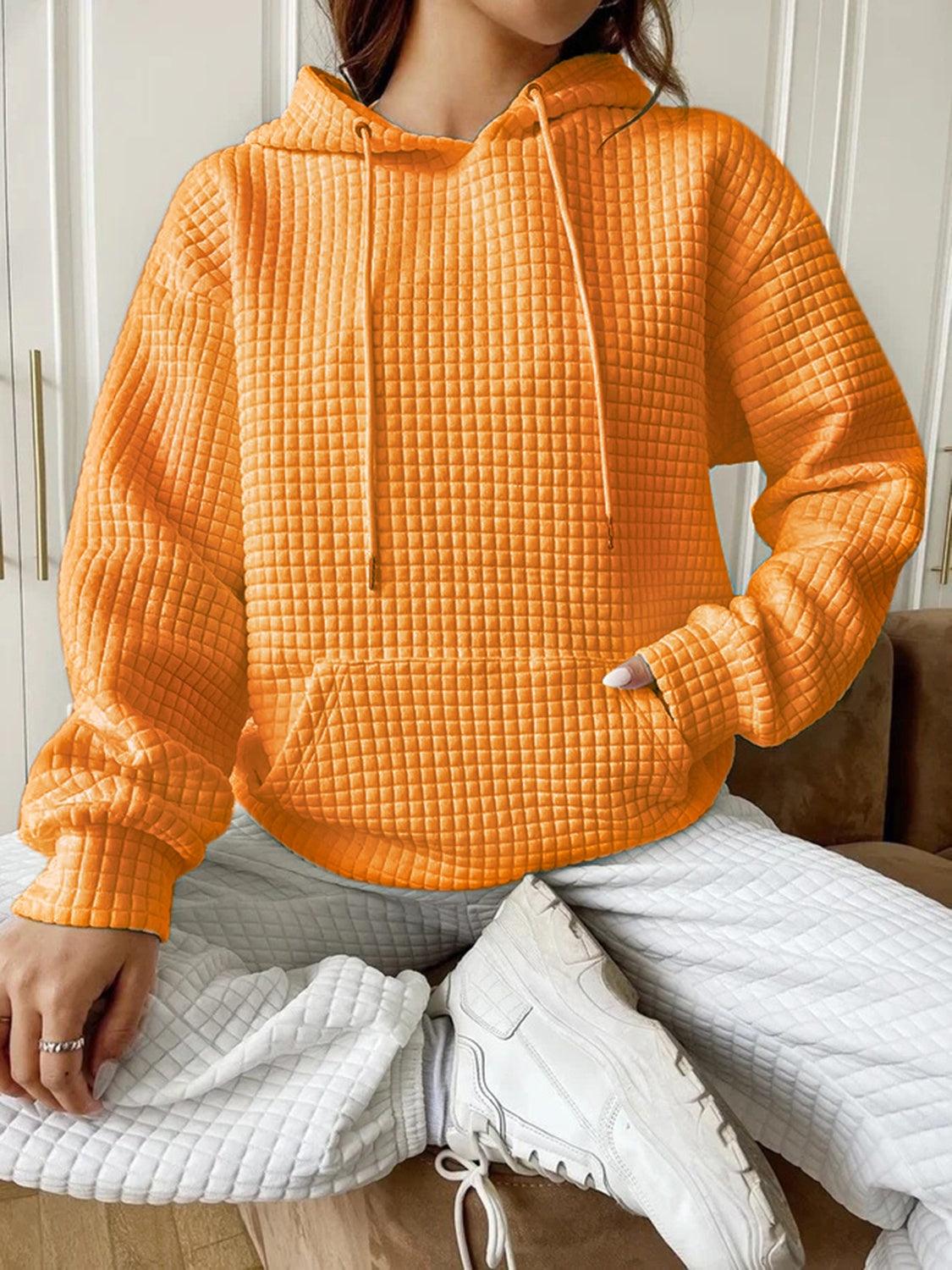 Textured Drawstring Drop Shoulder Hoodie // Honeypot: New + Vintage High Quality Western Wear