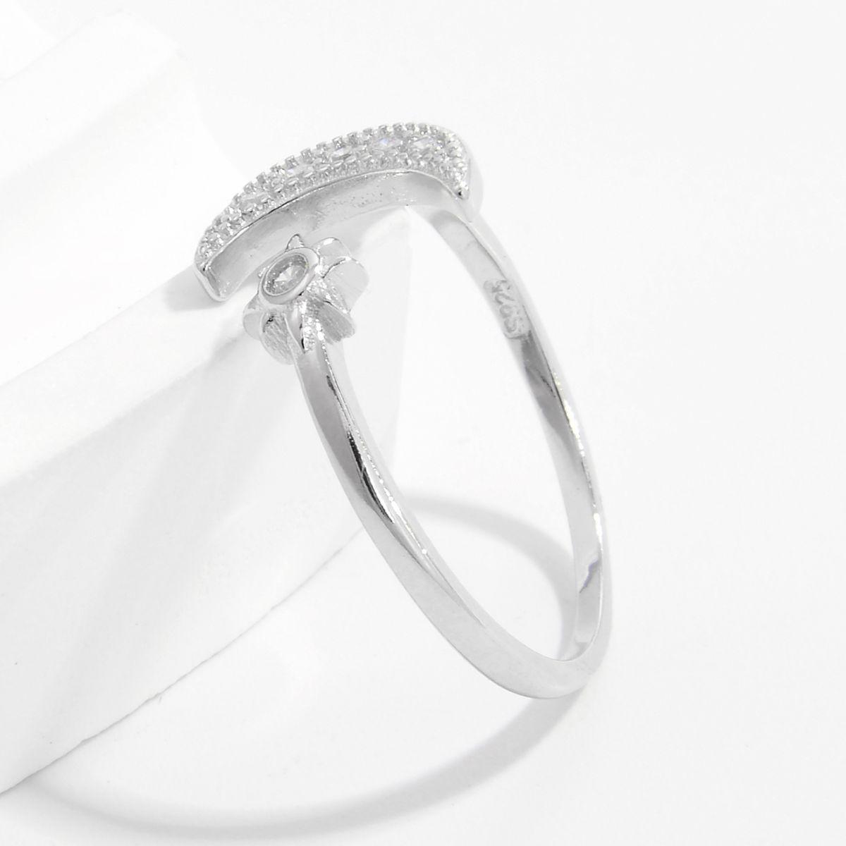 925 Sterling Silver Moon Open Ring // Honeypot: New + Vintage High Quality Western Wear