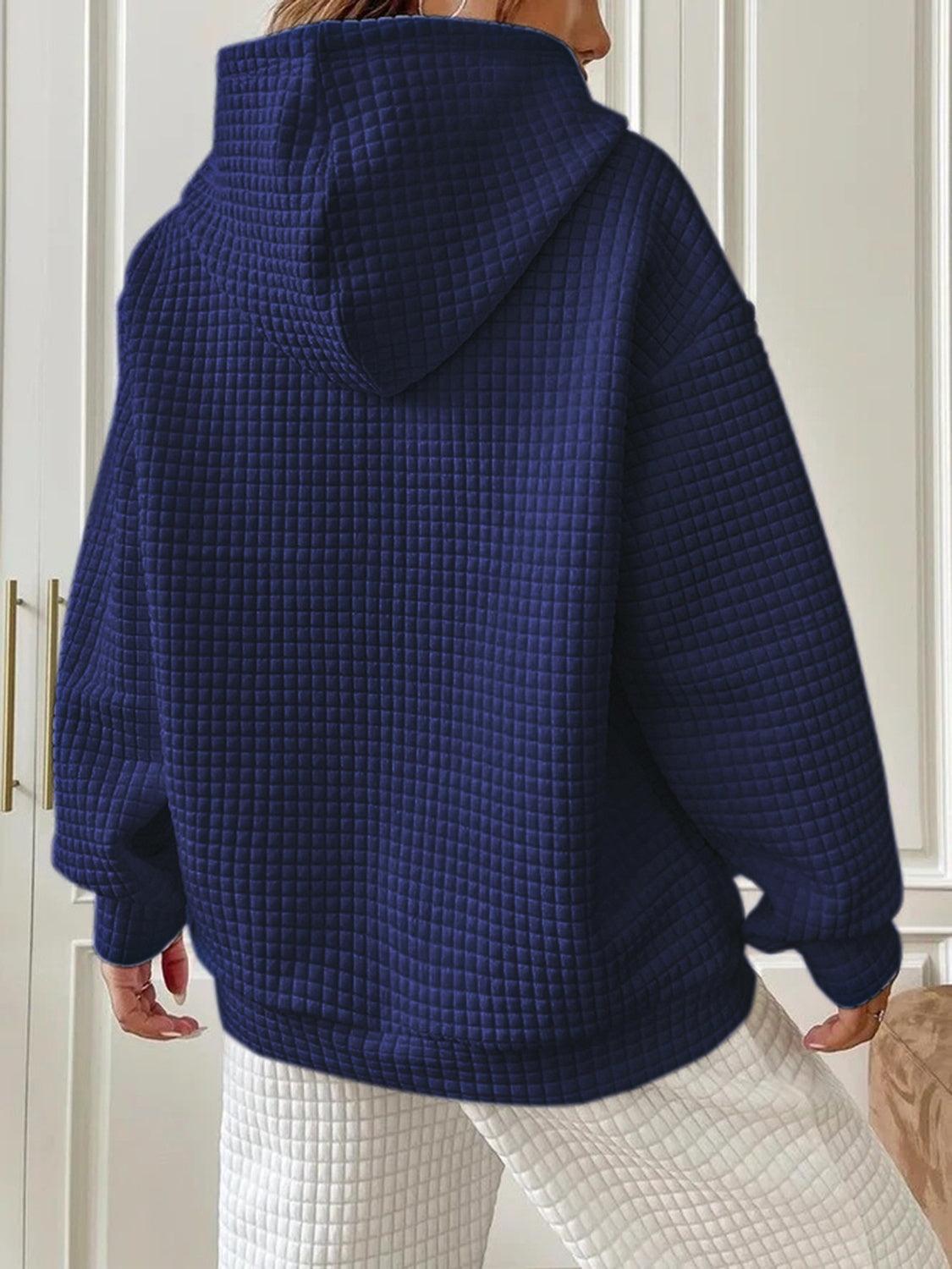 Textured Drawstring Drop Shoulder Hoodie // Honeypot: New + Vintage High Quality Western Wear