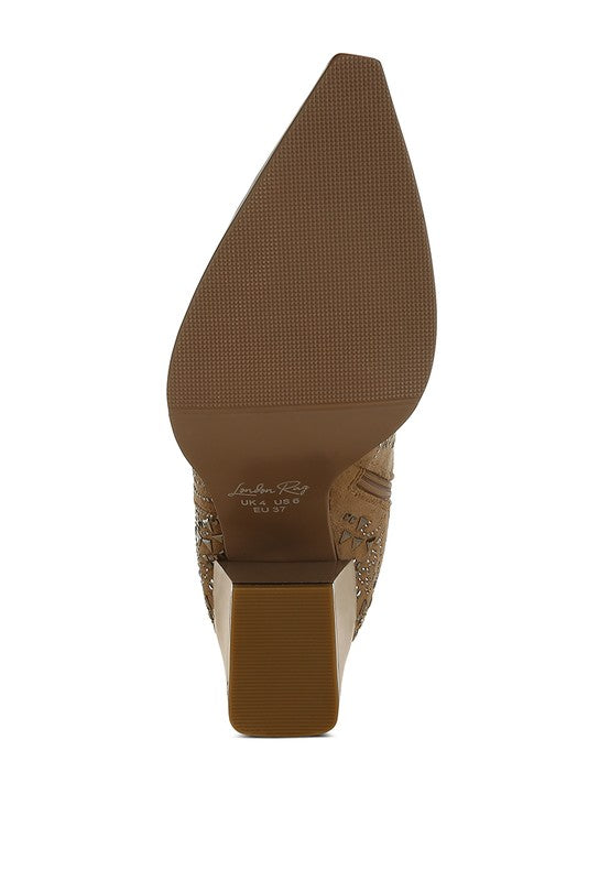 Omishi Stud Embellished Ankle Boots // Honeypot: New + Vintage High Quality Western Wear