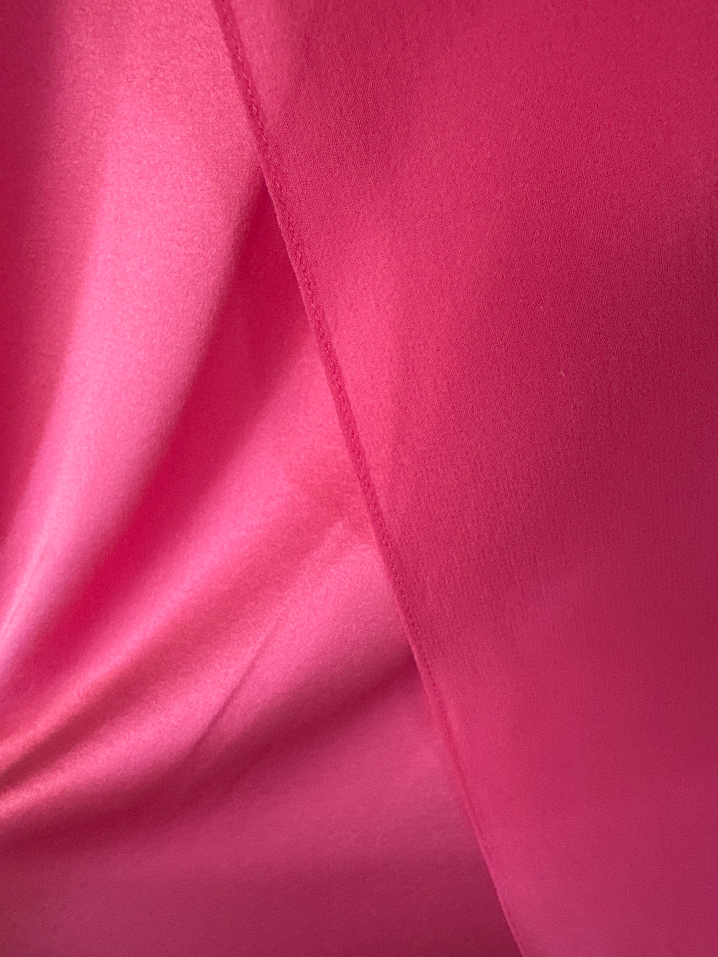 Hot Pink Silk Chiffon Palazzo Pants // St. John, 2