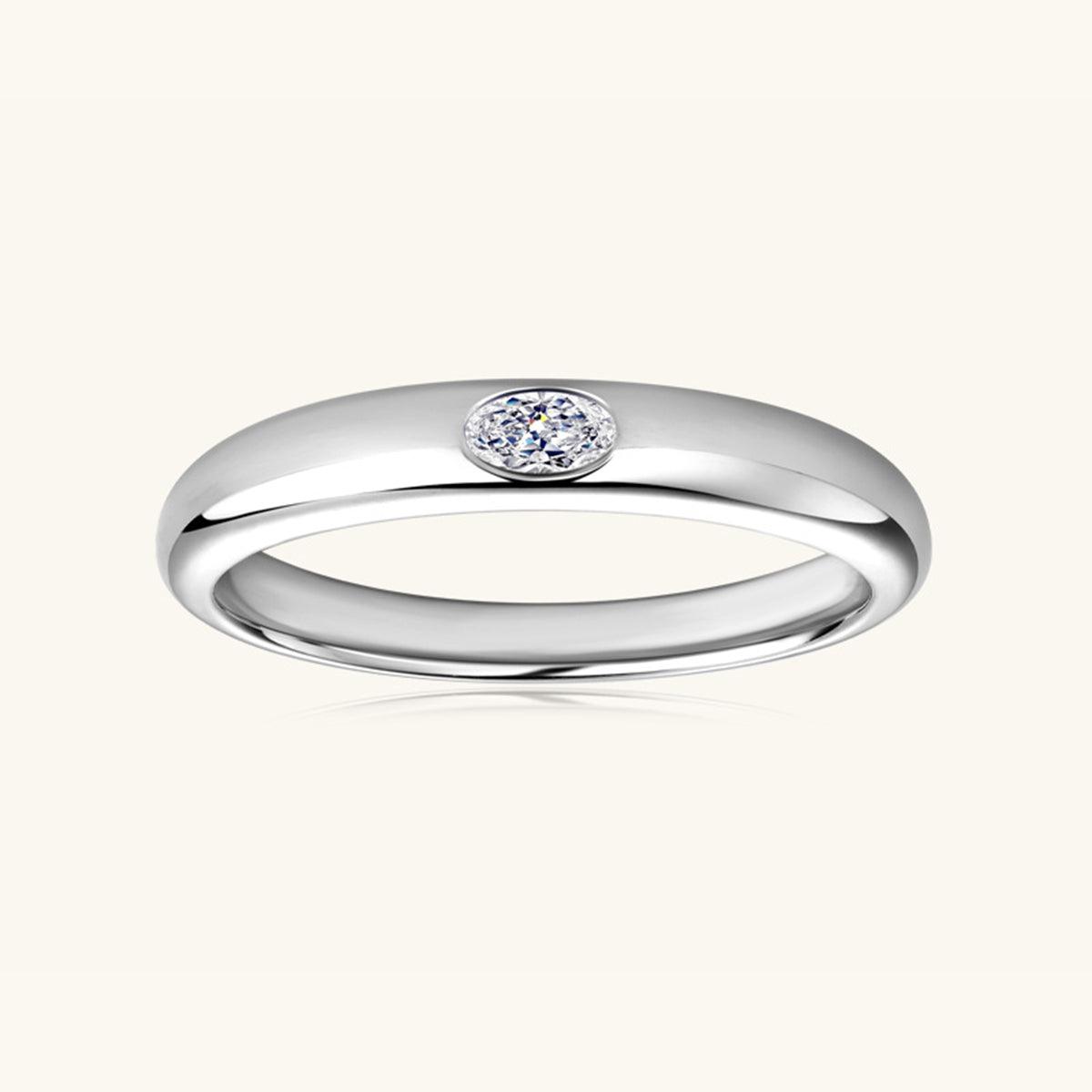 925 Sterling Silver Inlaid Moissanite Ring // Honeypot: New + Vintage High Quality Western Wear