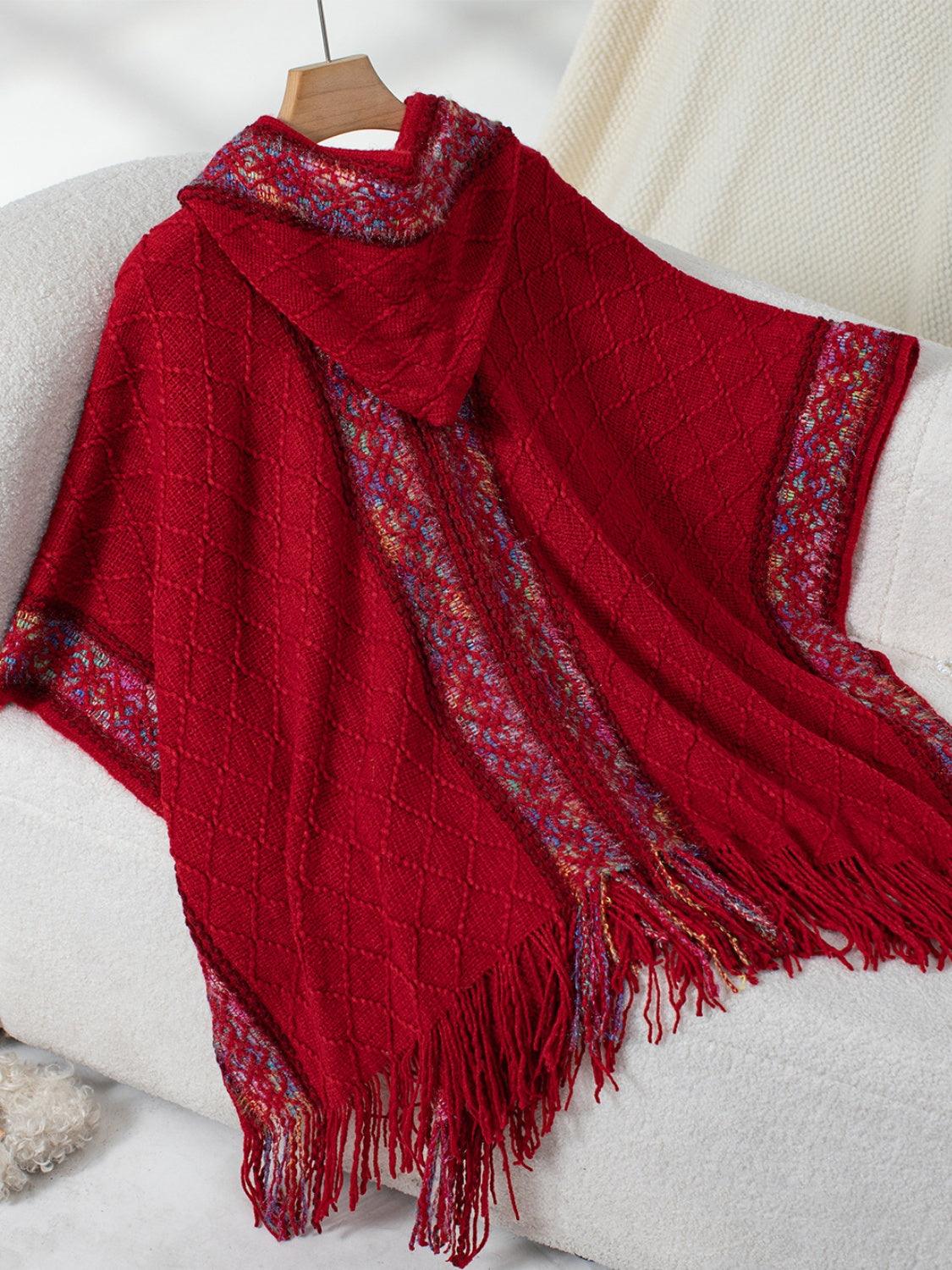 Fringe Half Sleeve Hooded Poncho // Honeypot: New + Vintage High Quality Western Wear