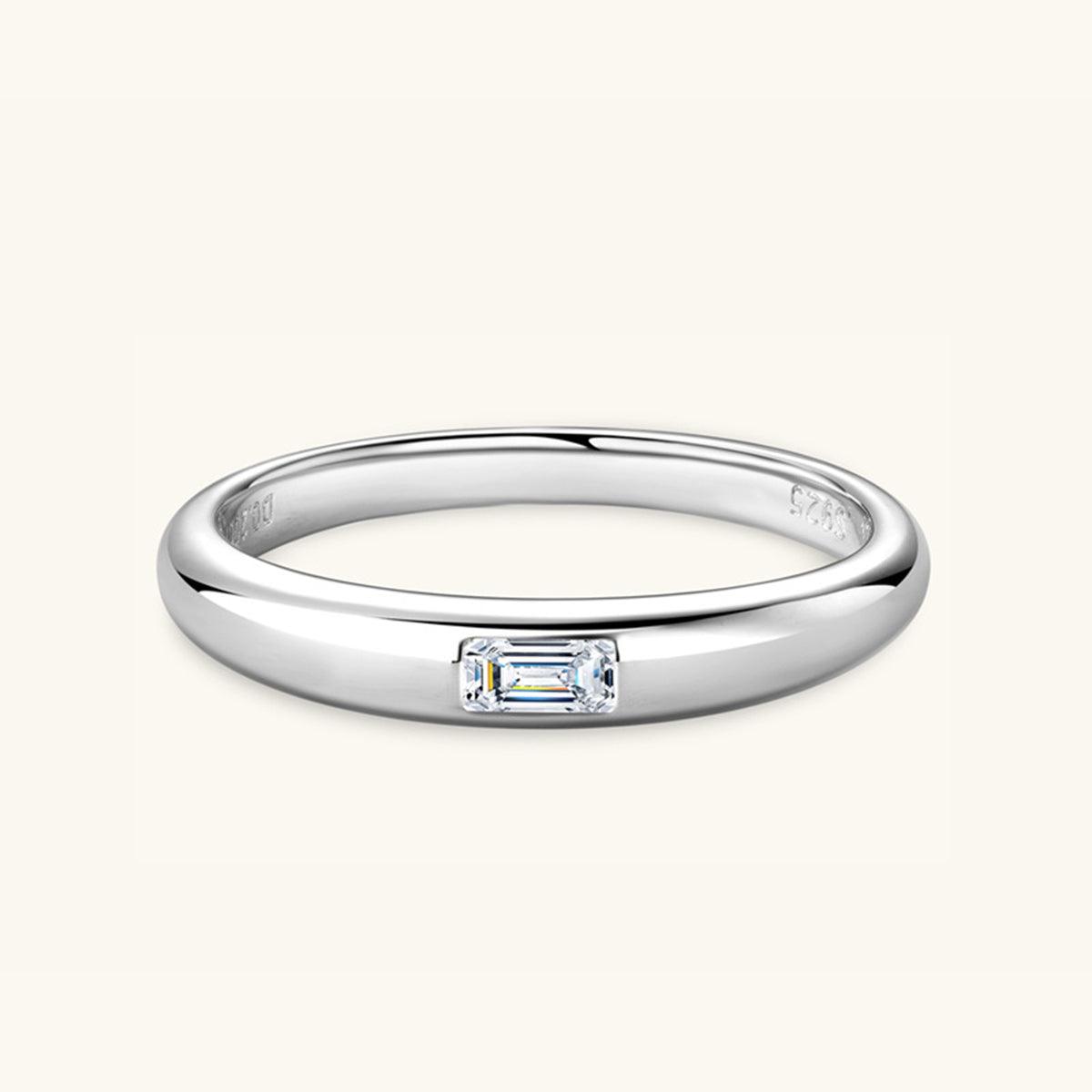925 Sterling Silver Inlaid Moissanite Ring // Honeypot: New + Vintage High Quality Western Wear