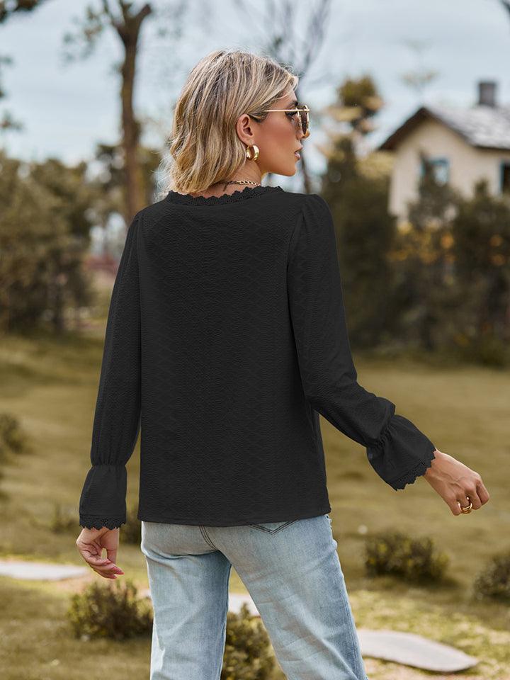 V-Neck Flounce Sleeve Blouse // Honeypot: New + Vintage High Quality Western Wear