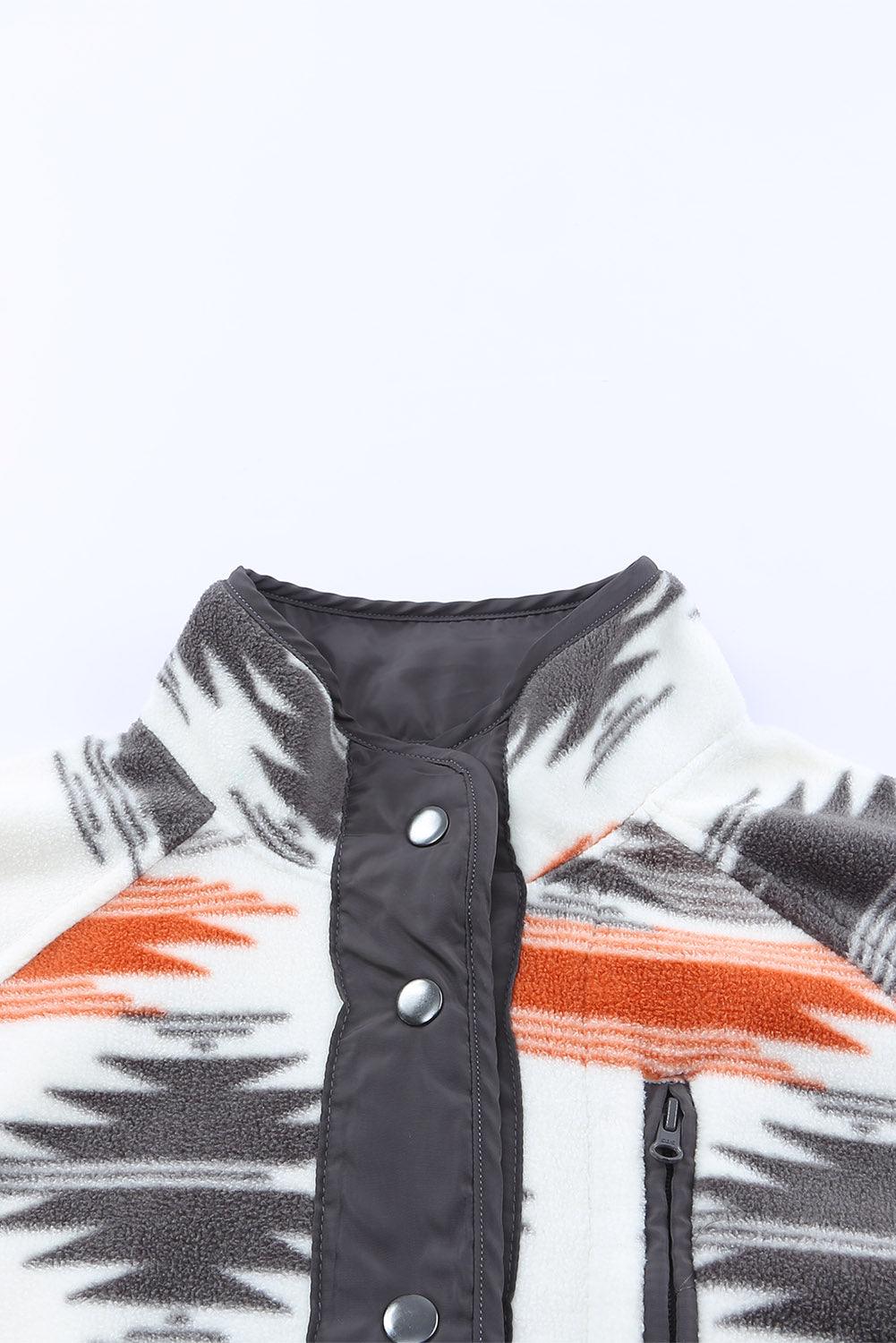 Gray Western Aztec Snap Buttoned Fleece Jacket // Honeypot: New + Vintage High Quality Western Wear