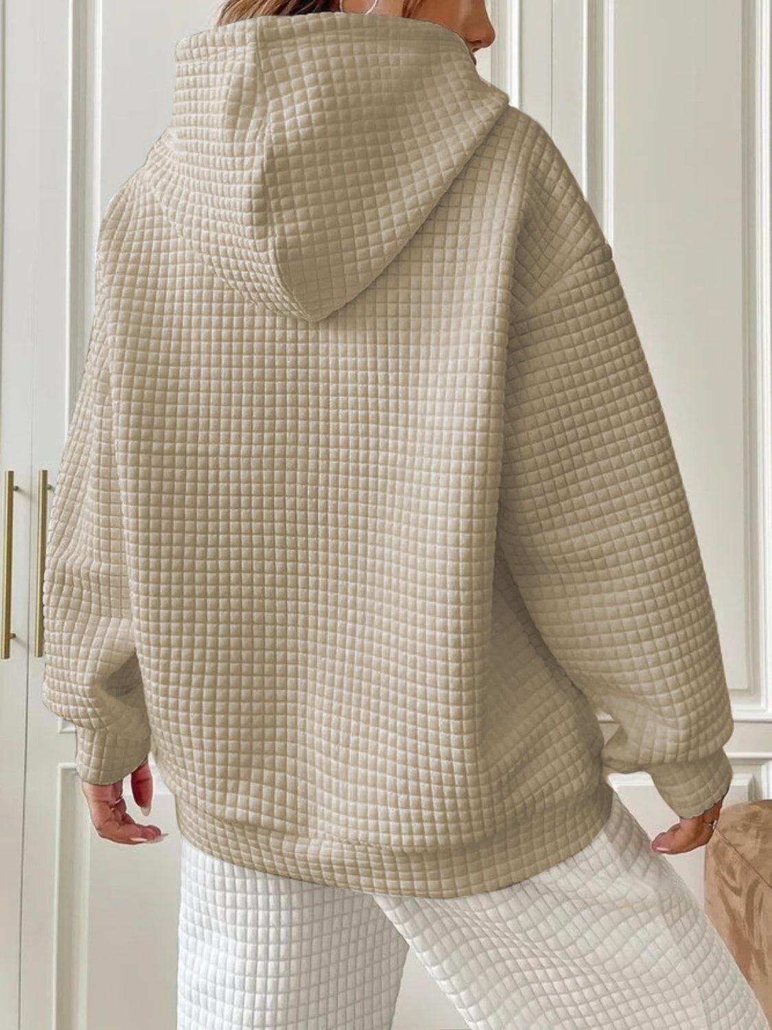 Textured Drawstring Drop Shoulder Hoodie // Honeypot: New + Vintage High Quality Western Wear