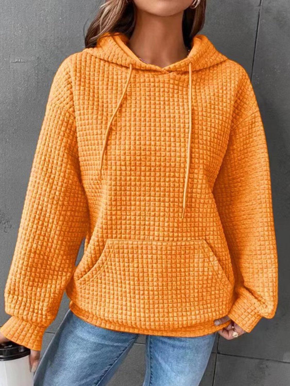 Textured Drawstring Drop Shoulder Hoodie // Honeypot: New + Vintage High Quality Western Wear