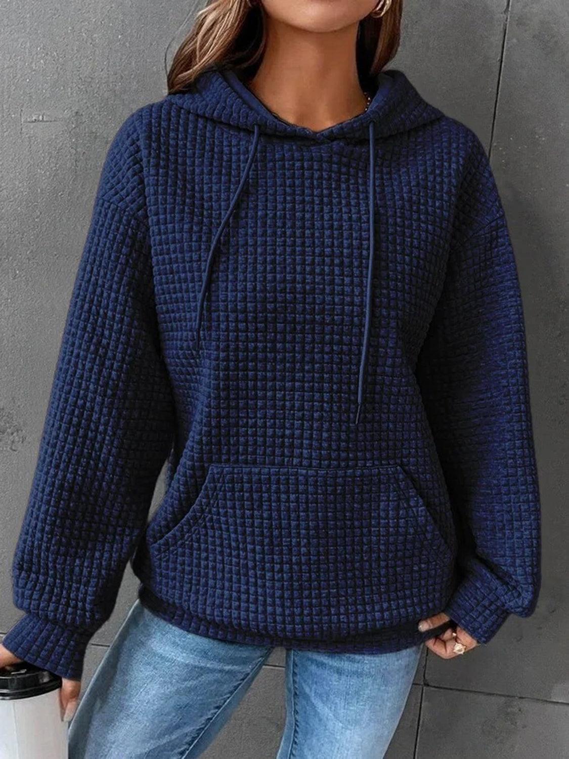 Textured Drawstring Drop Shoulder Hoodie // Honeypot: New + Vintage High Quality Western Wear