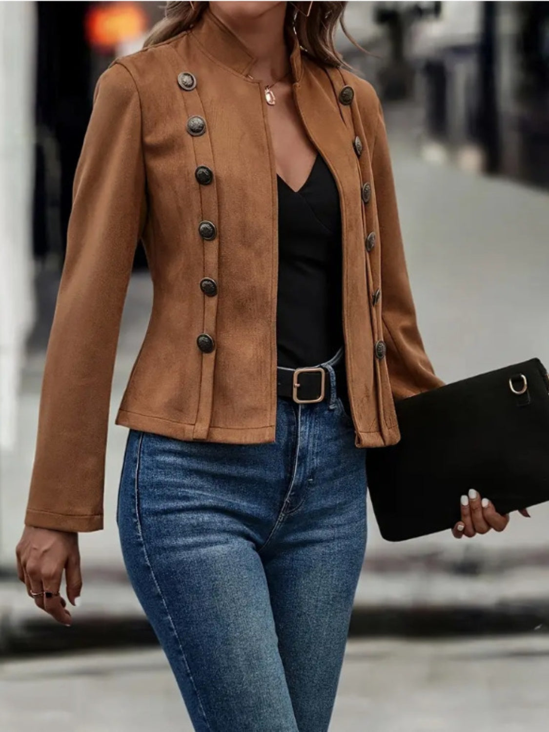 Decorative Button Open Front Long Sleeve Jacket // Honeypot: New + Vintage High Quality Western Wear