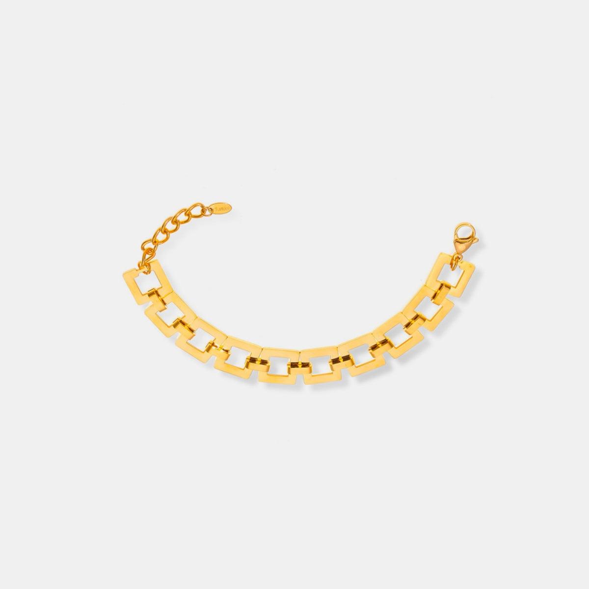 Titanium Steel Hollow Square Chain Bracelet // Honeypot: New + Vintage High Quality Western Wear