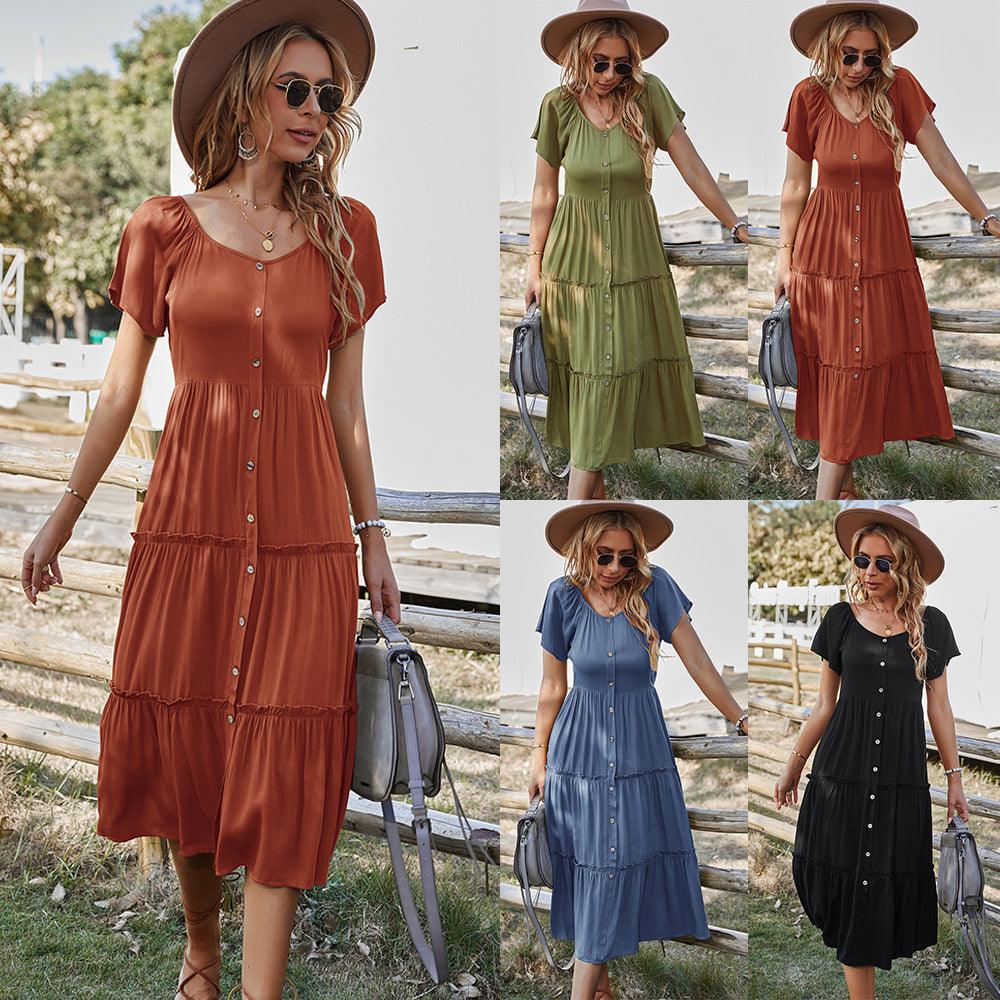 Cute & Casual Button Down Midi Dress // Honeypot: New + Vintage High Quality Western Wear
