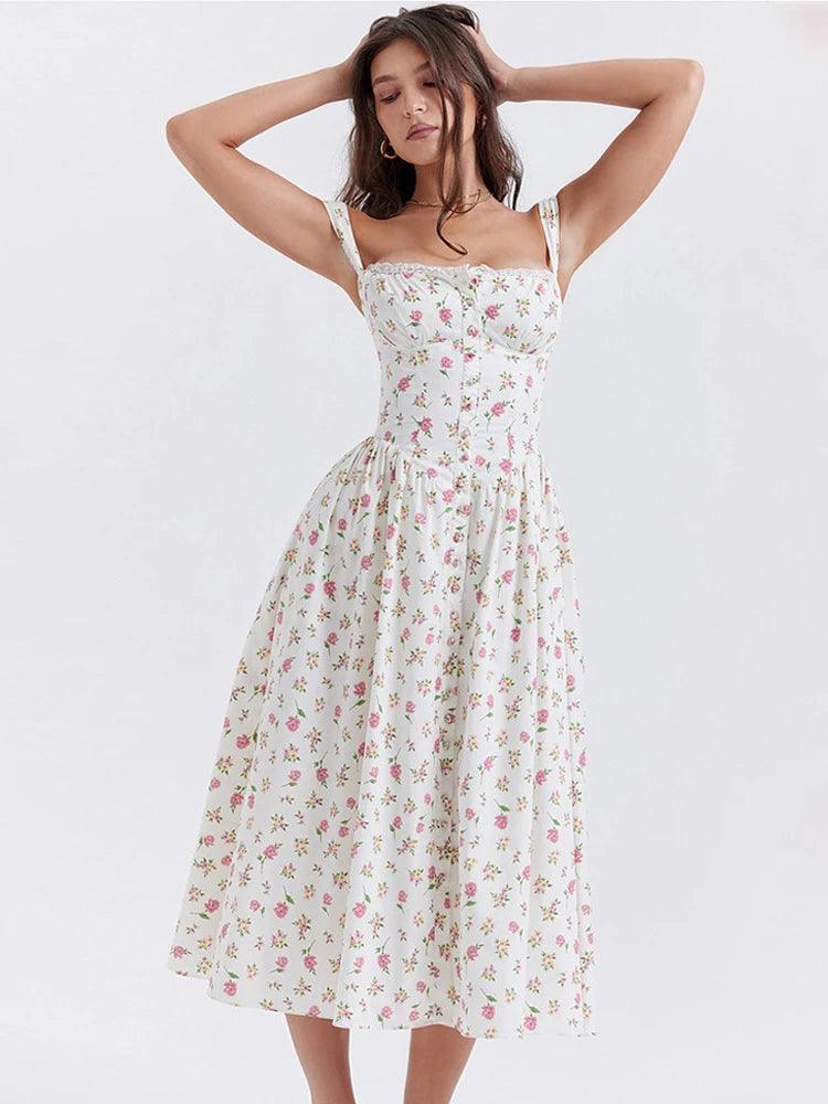 Corset Style Square Neckline Sundress // Honeypot: New + Vintage High Quality Western Wear