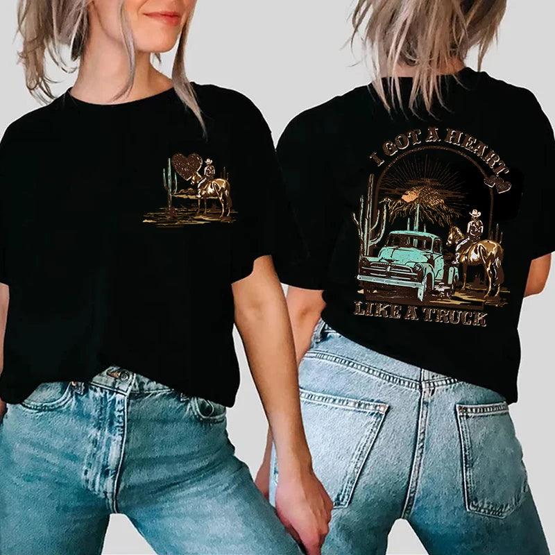 Heart Like A Truck Lainey Wilson Graphic Tee // Honeypot: New + Vintage High Quality Western Wear