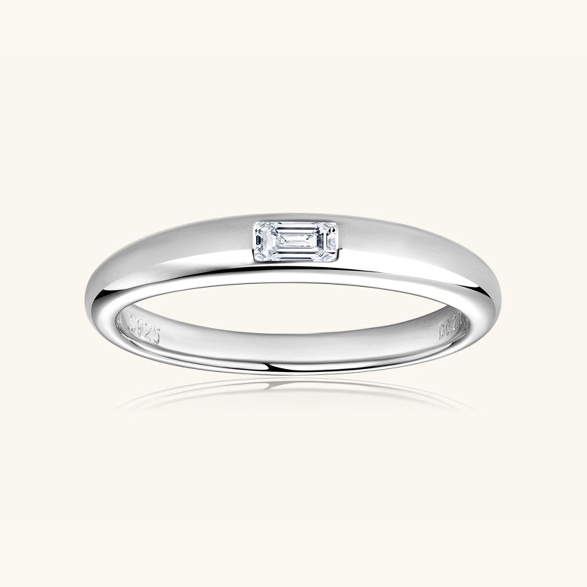 925 Sterling Silver Inlaid Moissanite Ring // Honeypot: New + Vintage High Quality Western Wear