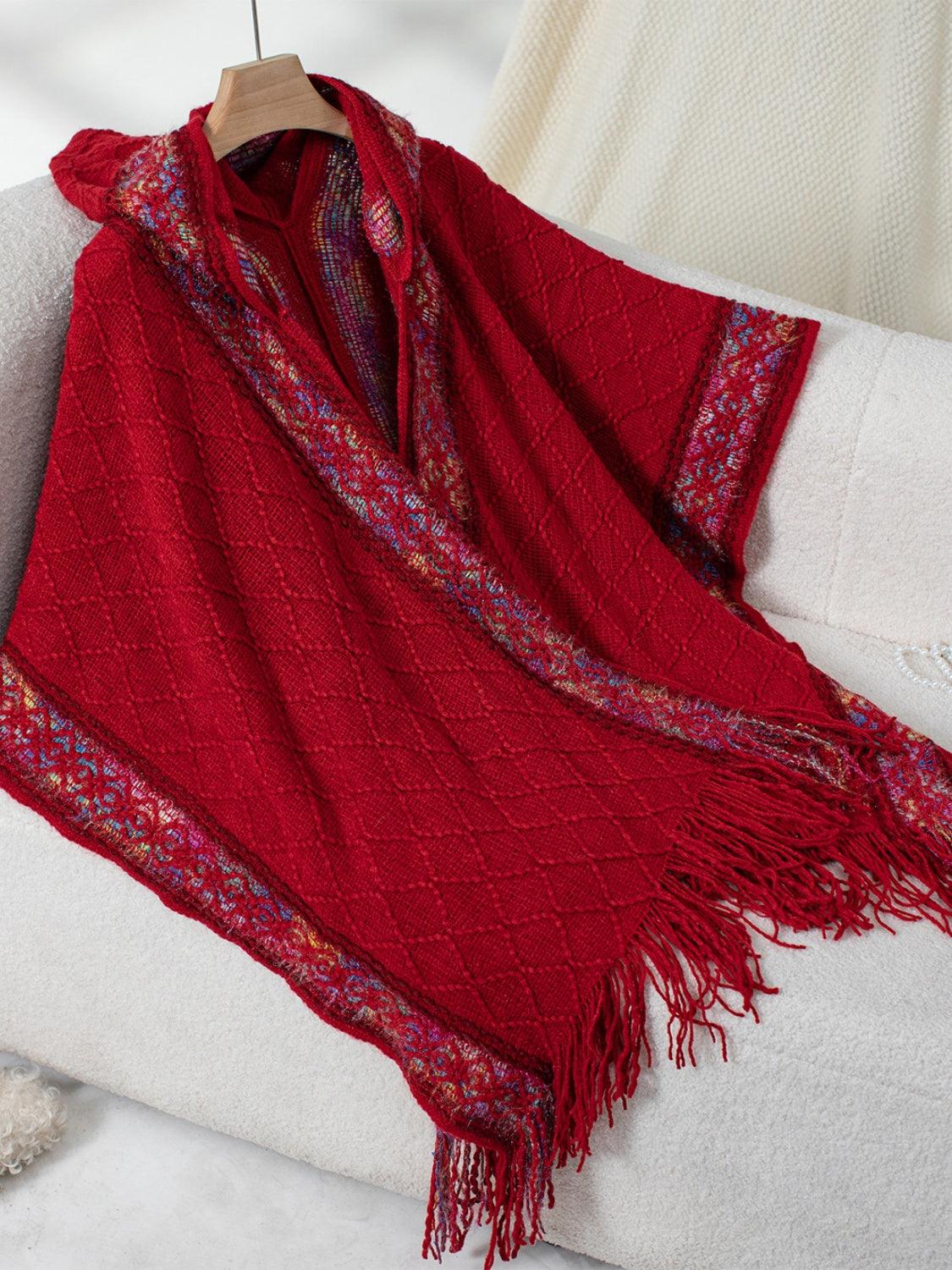 Fringe Half Sleeve Hooded Poncho // Honeypot: New + Vintage High Quality Western Wear