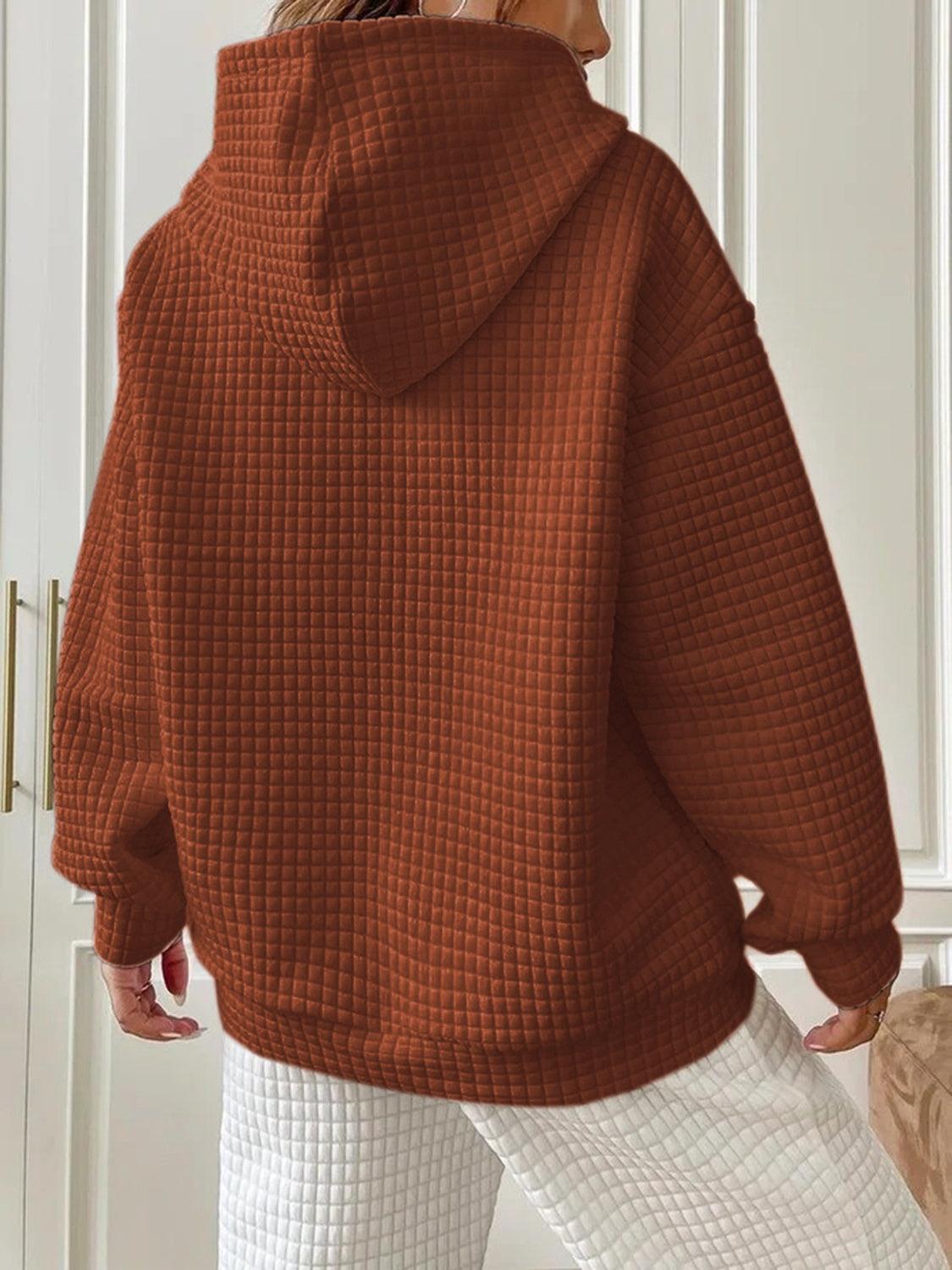Textured Drawstring Drop Shoulder Hoodie // Honeypot: New + Vintage High Quality Western Wear