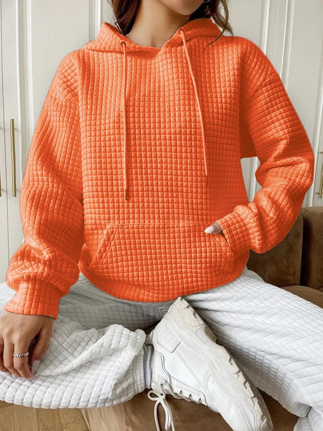 Textured Drawstring Drop Shoulder Hoodie // Honeypot: New + Vintage High Quality Western Wear