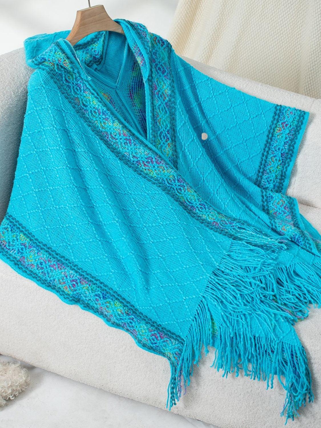 Fringe Half Sleeve Hooded Poncho // Honeypot: New + Vintage High Quality Western Wear