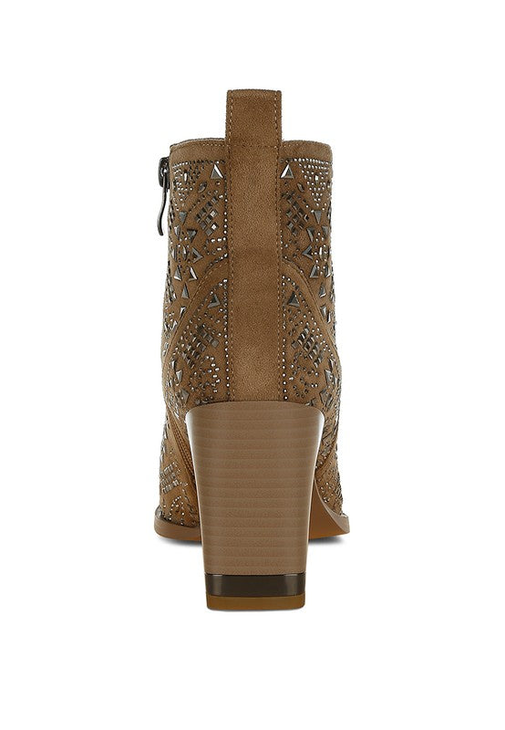 Omishi Stud Embellished Ankle Boots // Honeypot: New + Vintage High Quality Western Wear