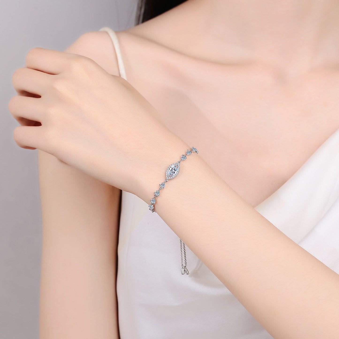 1 Carat Moissanite 925 Sterling Silver Bracelet // Honeypot: New + Vintage High Quality Western Wear