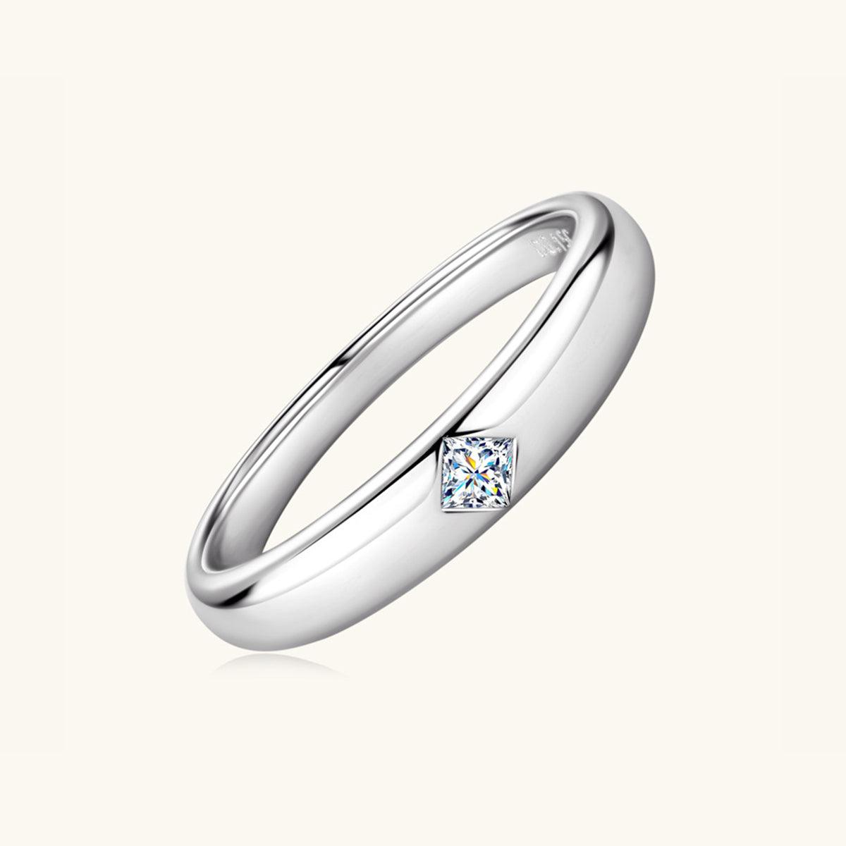 925 Sterling Silver Inlaid Moissanite Ring // Honeypot: New + Vintage High Quality Western Wear