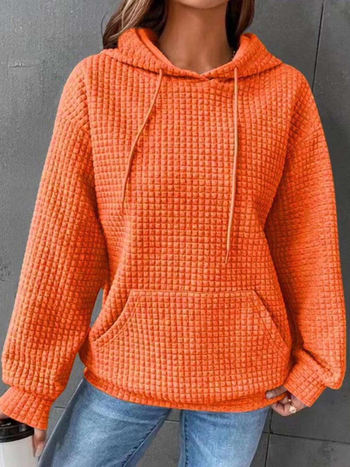 Textured Drawstring Drop Shoulder Hoodie // Honeypot: New + Vintage High Quality Western Wear
