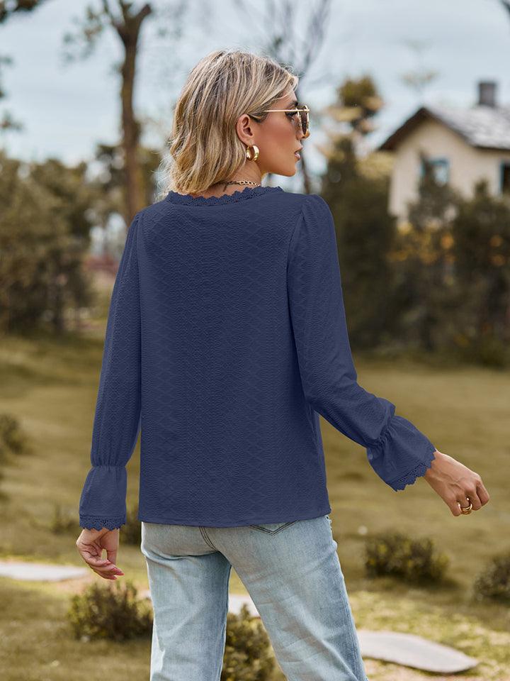V-Neck Flounce Sleeve Blouse // Honeypot: New + Vintage High Quality Western Wear