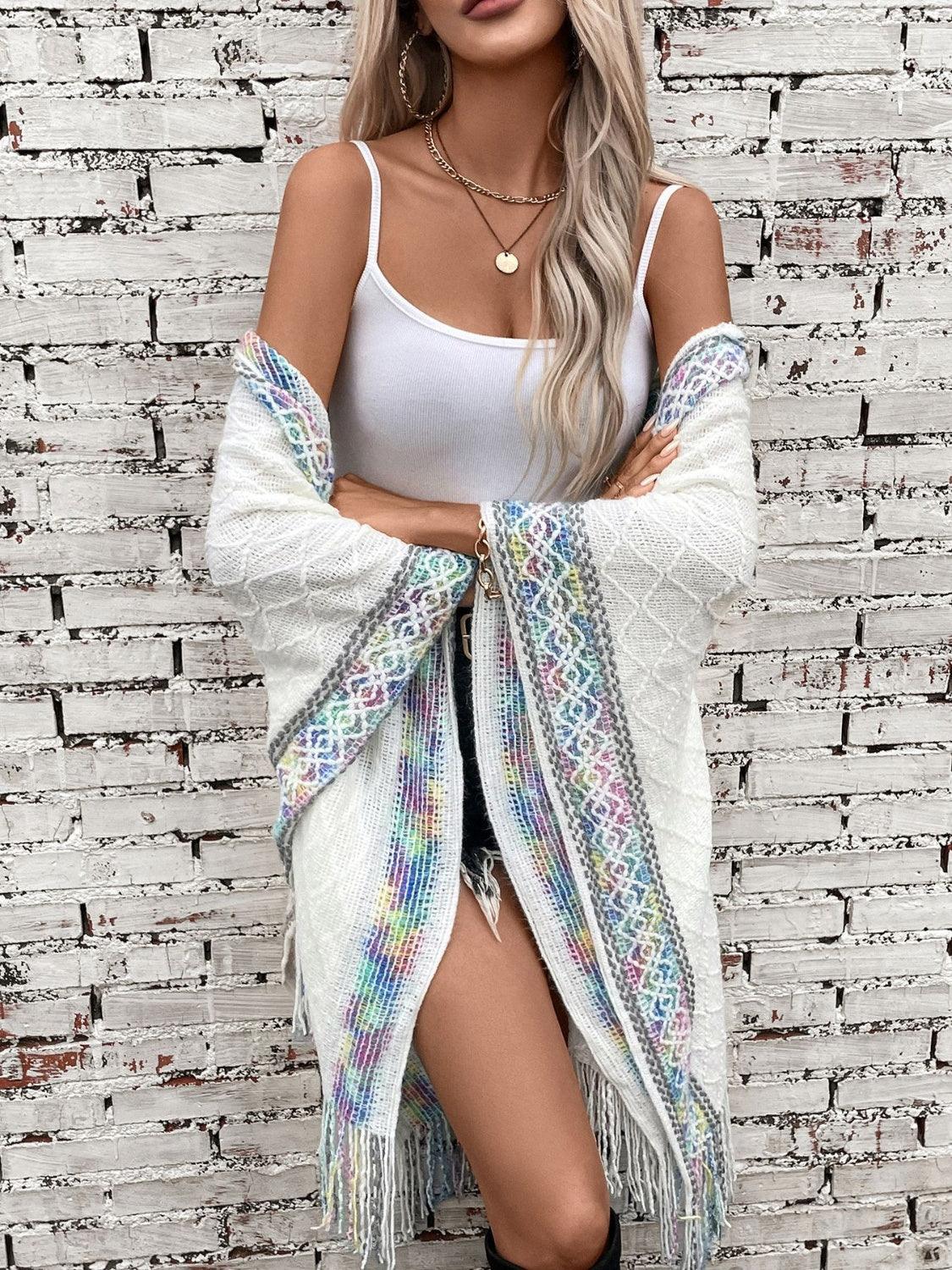 Fringe Half Sleeve Hooded Poncho // Honeypot: New + Vintage High Quality Western Wear