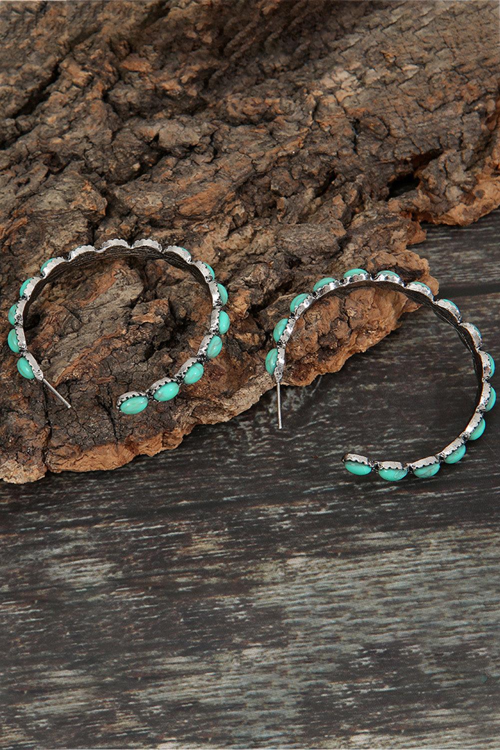 Turquoise Dupe Post Back Hoops // Honeypot: New + Vintage High Quality Western Wear