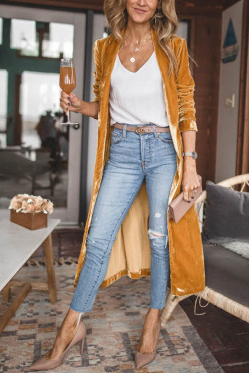 Open Front Velour Duster // Honeypot: New + Vintage High Quality Western Wear