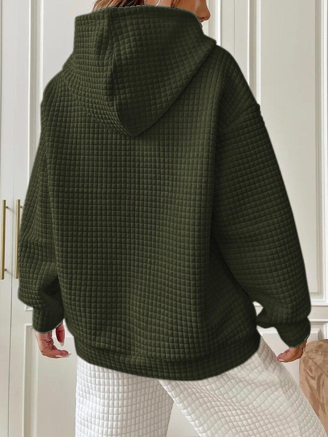 Textured Drawstring Drop Shoulder Hoodie // Honeypot: New + Vintage High Quality Western Wear