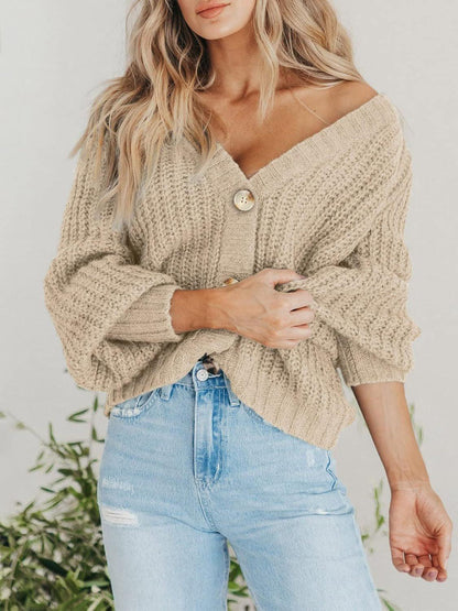 Button Up Slouchy Cardigan - Honeypot