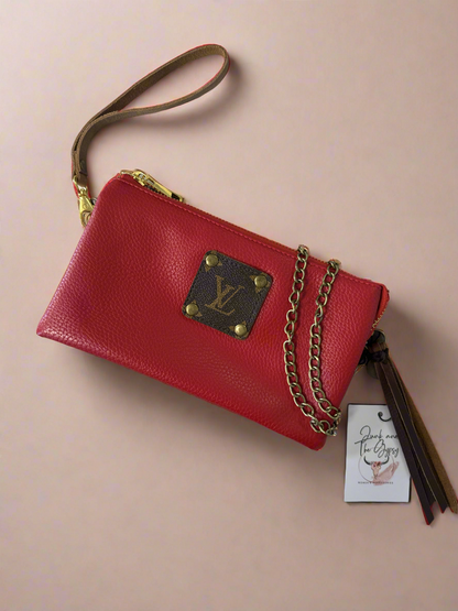 Red Upcycled LV Clutch/Crossbody - Honeypot